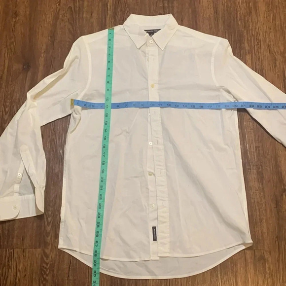 Michael Kors Tailored Fit Button Down Dress Shirt White Small - Picture 3 of 7